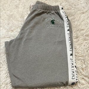 NWT: PINK Collegiate Spartans Gray Sweatpants